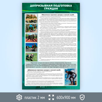Стенд «Допризывная подготовка граждан» (VU-10-ECONOMY)